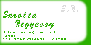 sarolta negyessy business card