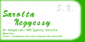 sarolta negyessy business card